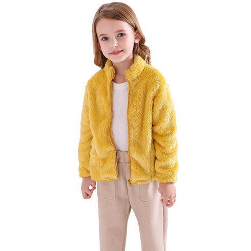Flannel Coat with Velvet Padding